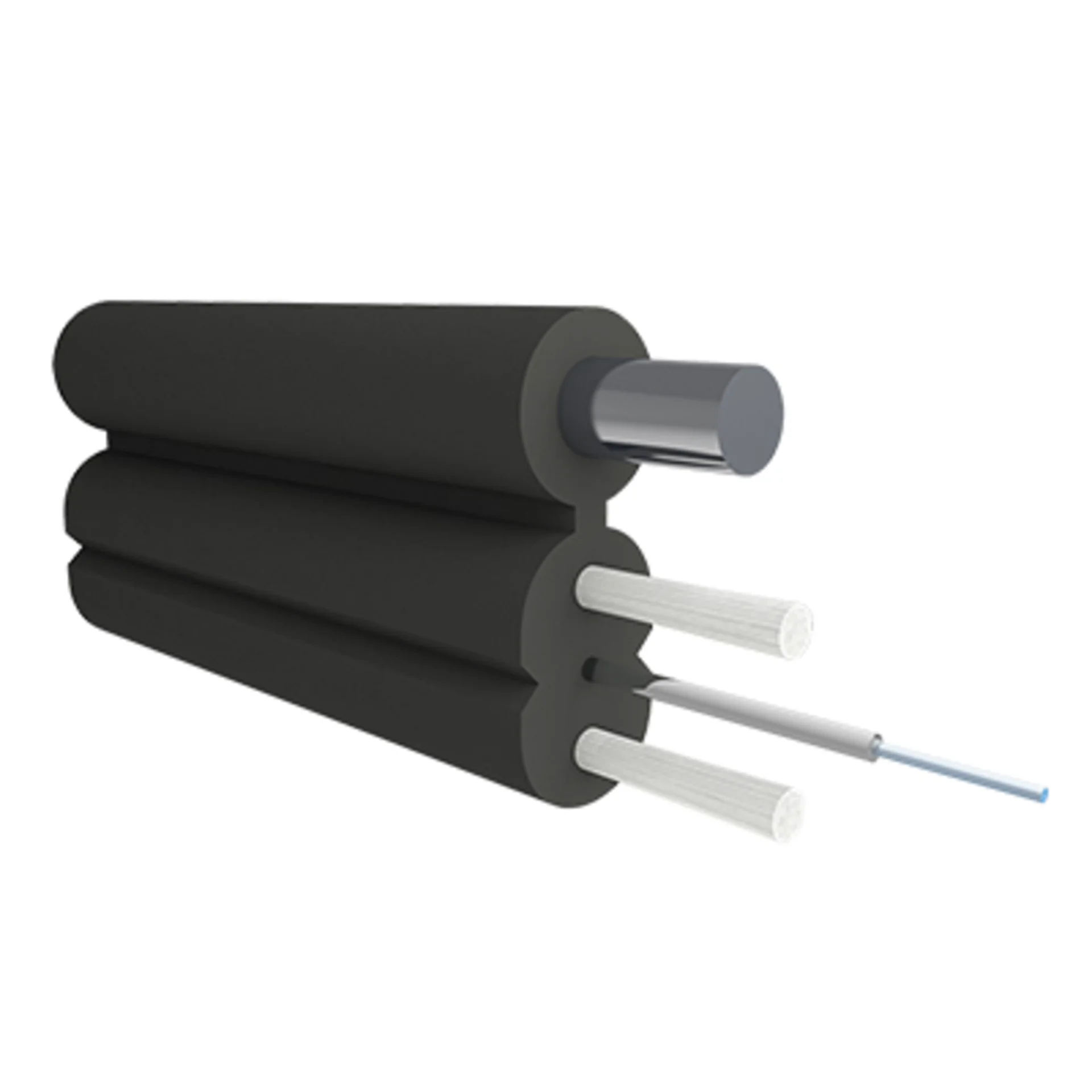 Кабель оптический Alpha Mile Flex FTTx, с дополнительным несущим элементом (проволока 1.0 мм), 1 волокно