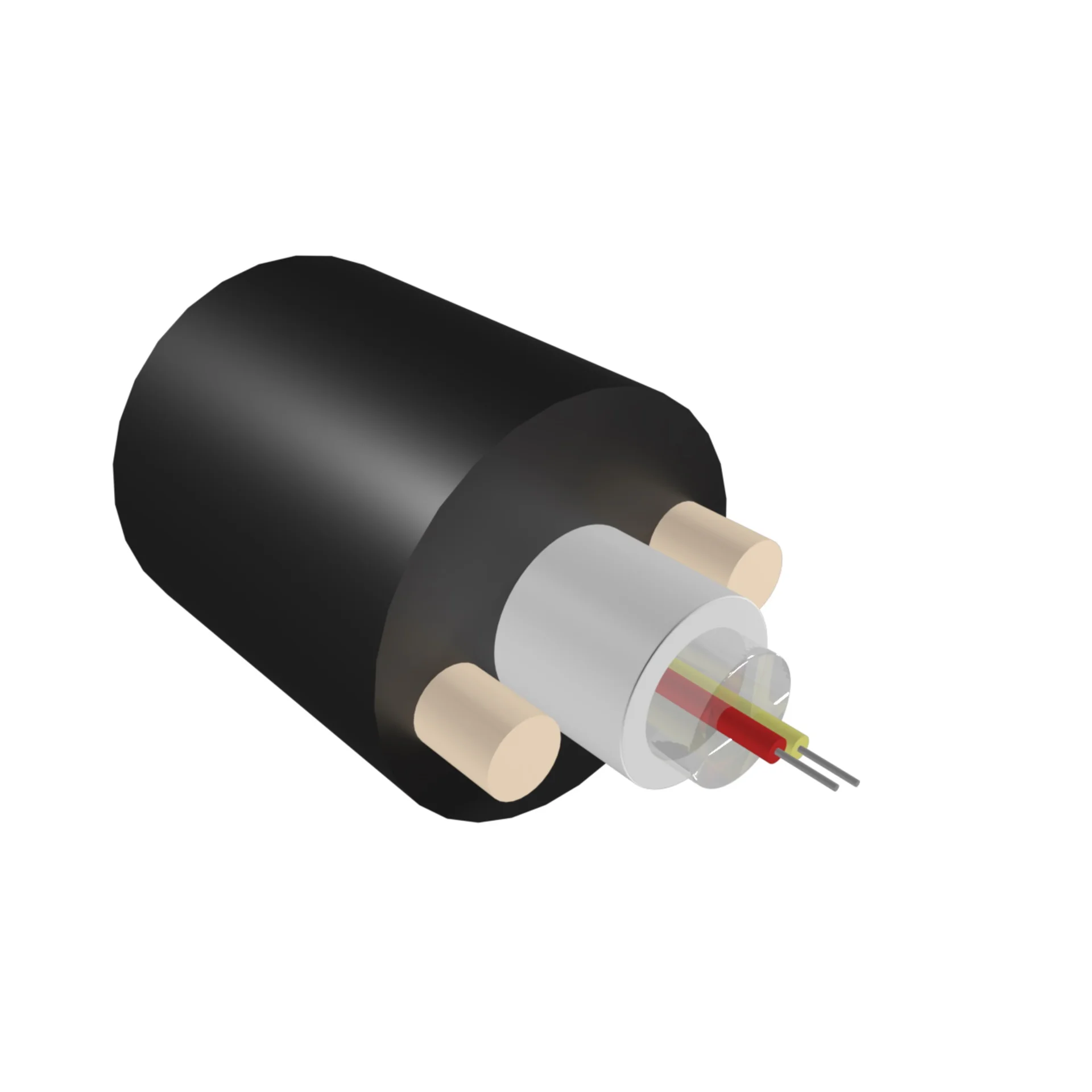Кабель оптический B-OptiX, самонесущий диэлектрический, 2 волокна, 3.0кН, FRP 1,8 мм, катушка 2 км.