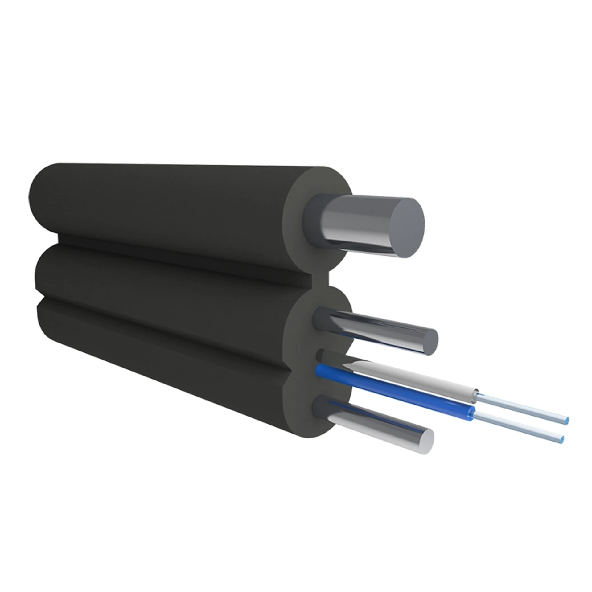 Кабель оптический Alpha Mile Flex FTTx, с дополнительным несущим элементом (проволока 1.0 мм), 2 волокно 657A1