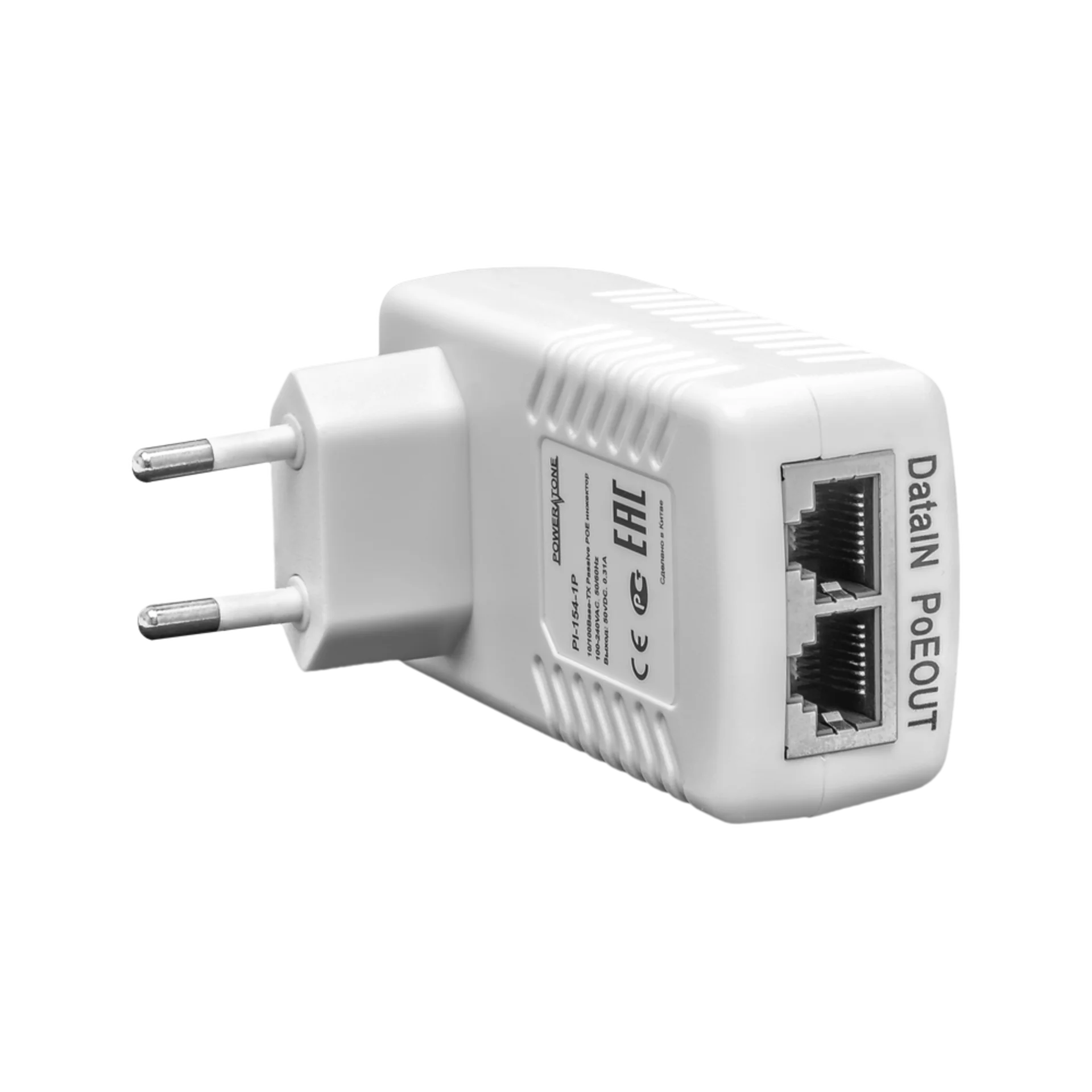 PoE инжектор неуправляемый PI-250-1P, 1x10/100BASE-TX 50В PoE passive, PoE бюджет 25Вт