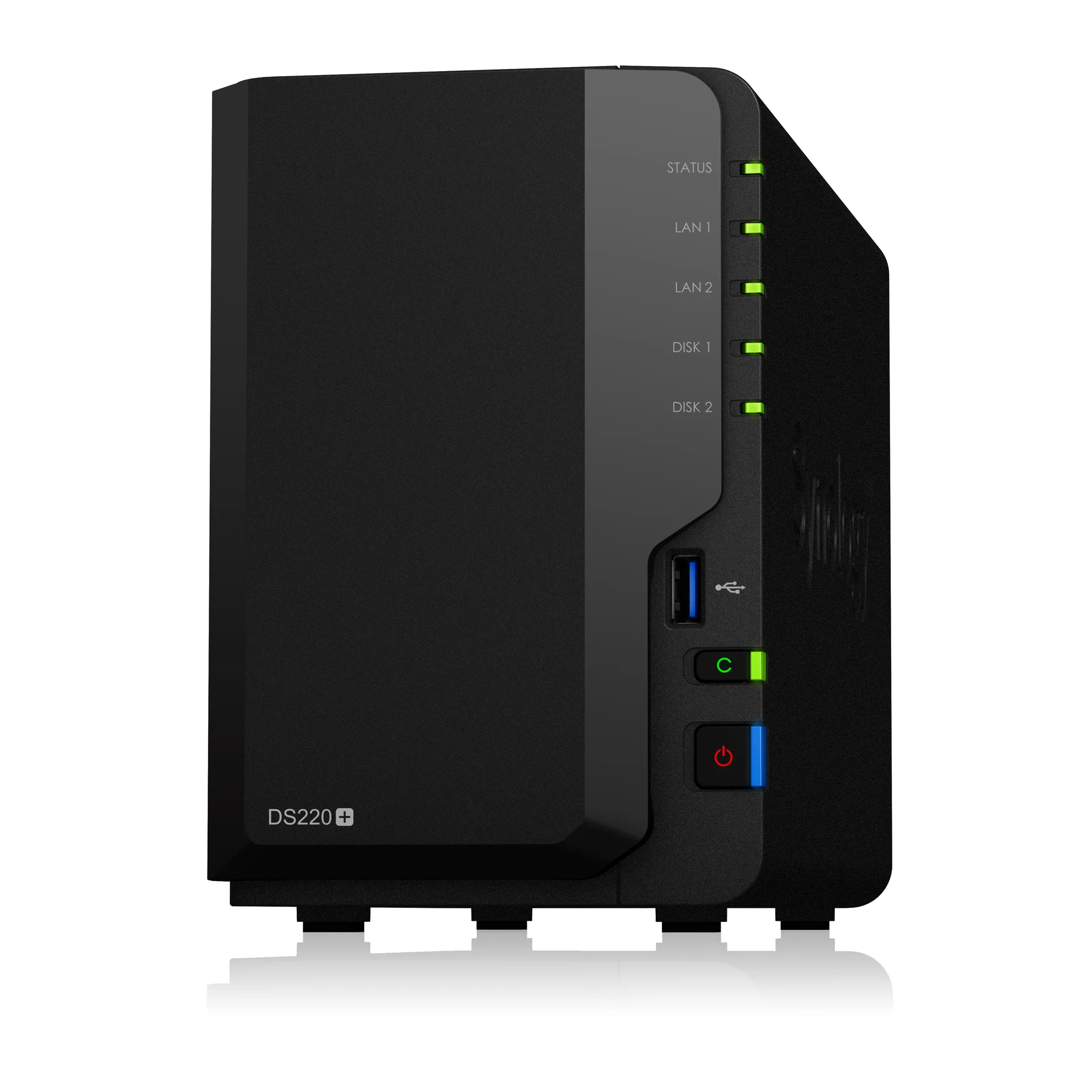 Сетевое хранилище Synology DiskStation DS220+, 2xHDD 3,5", 2х1000Base-T, без дисков