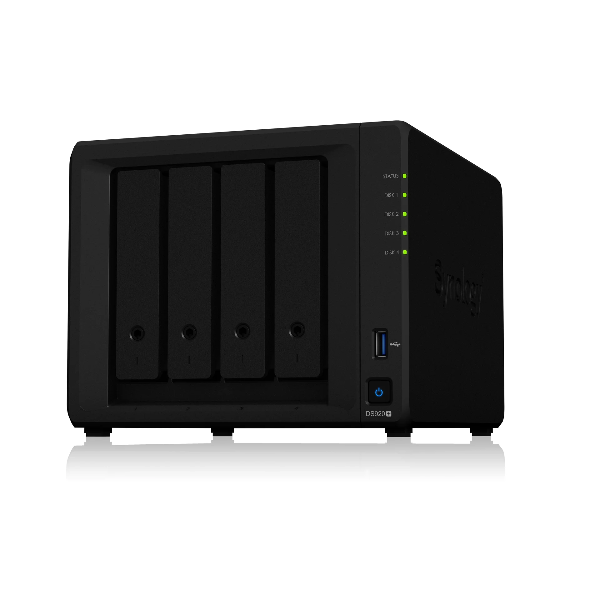 Сетевое хранилище Synology DiskStation DS920+, 4xHDD 3,5", 2х1000Base-T, без дисков
