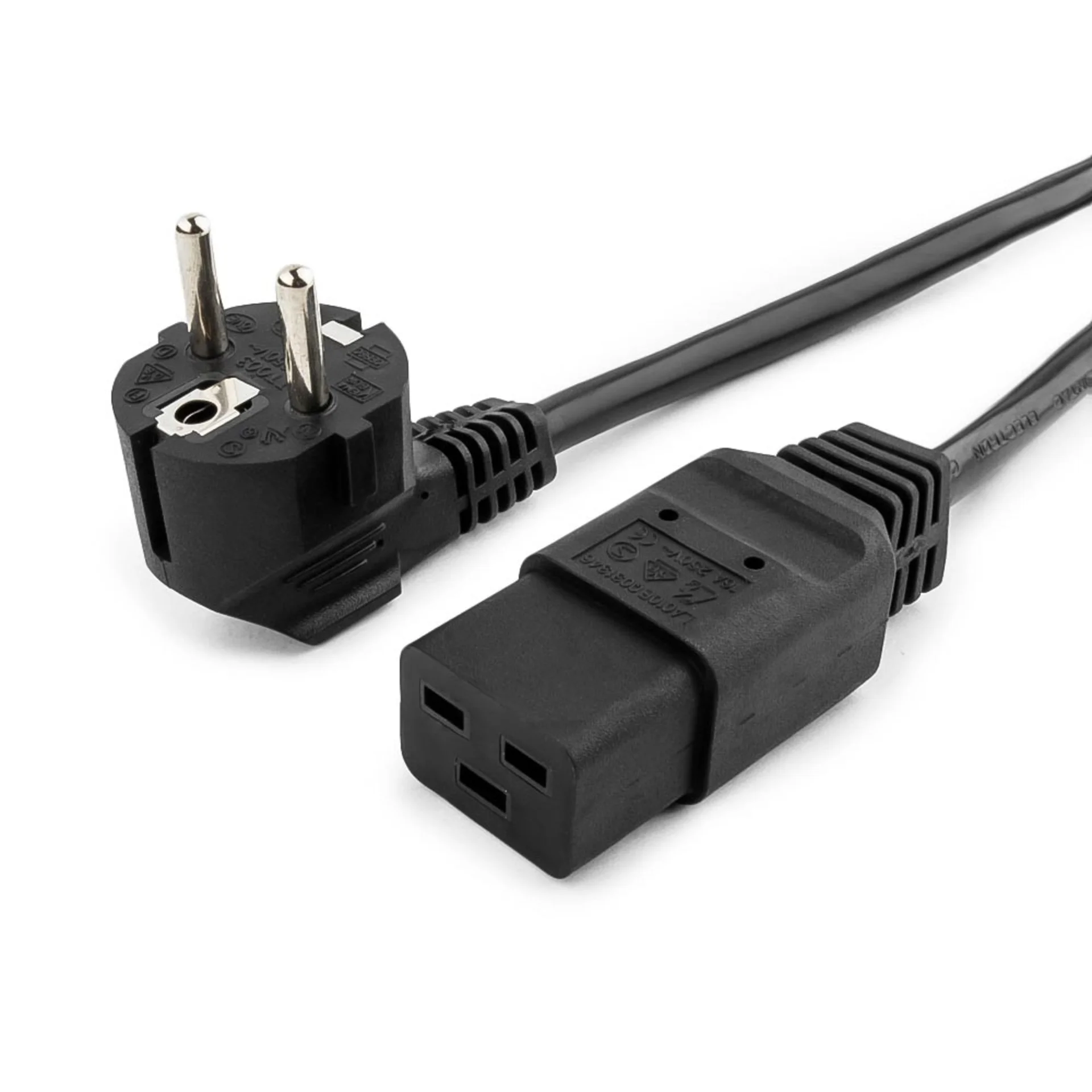 Кабель питания EU-Schuko/IEC320-C19, 220B, 16А, 1.8м