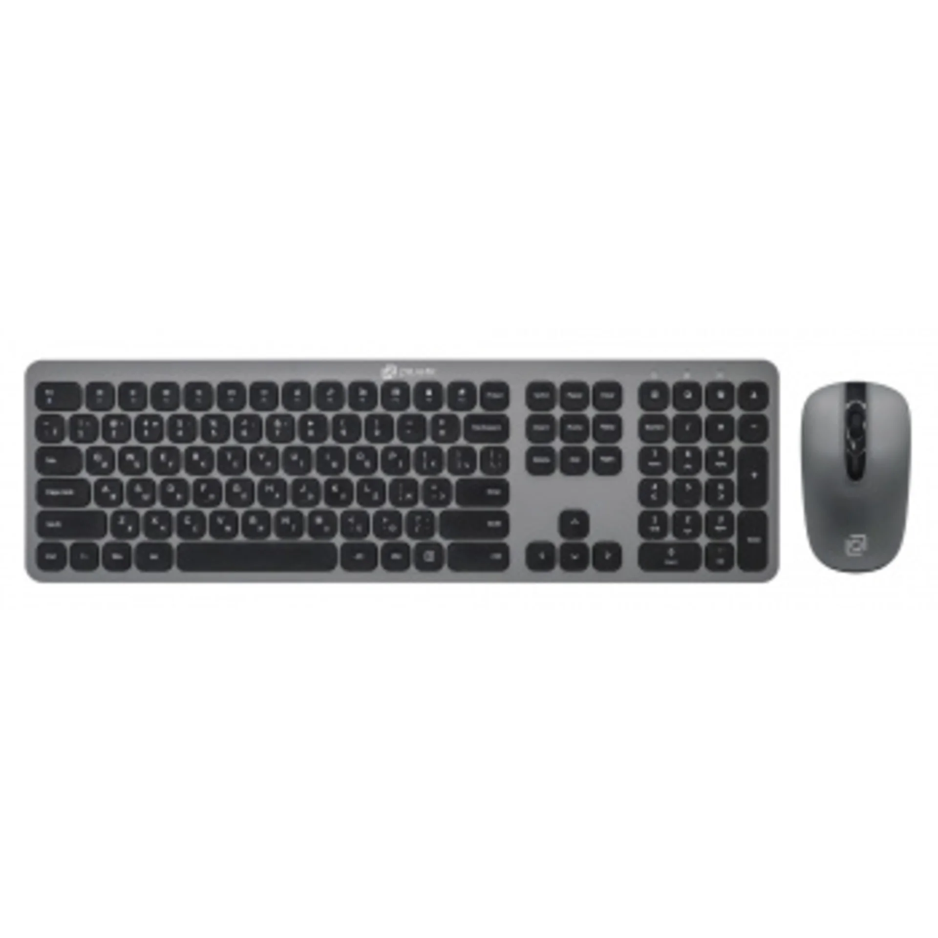 Клавиатура + мышь Оклик 300M клав:серый мышь:серый/черный USB беспроводная slim (1488402)OKLICK